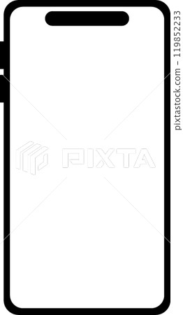 Smartphone screen frame illustration material Smartphone screen frame illustration material 119852233