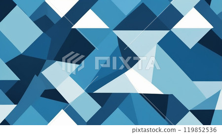 Blue and white geometric wallpaper 119852536