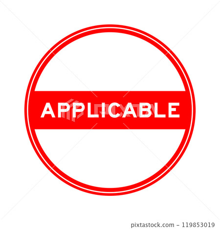 Red color round seal sticker in word applicable on white background Red color round seal sticker in word applicable on white background 119853019