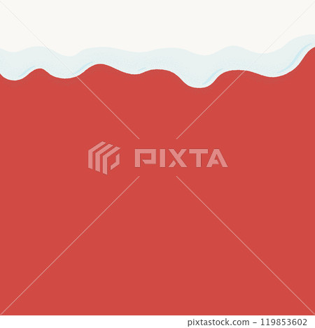 Snowy red background - Simple hand-drawn Christmas and holiday imagery - Square 119853602