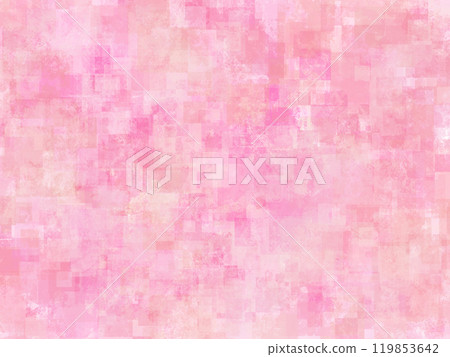 粉紅色背景，正方形重疊，油漆不均勻 119853642