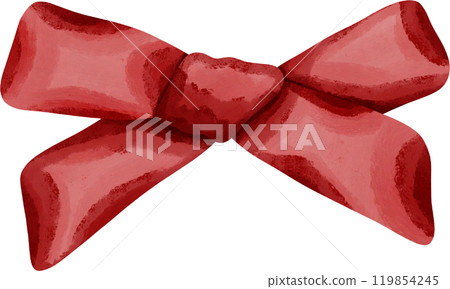 Coquette red ribbon bow 119854245