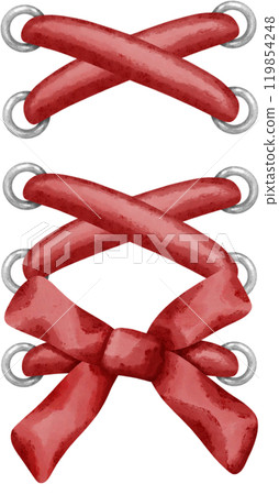 Coquette Red Tie Shoelaces 119854248
