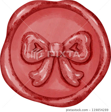 Coquette Red Bow Wax Seal Stamp 119854289