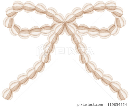 Coquette Decorative bow shaped whipped cream 119854354