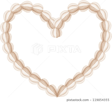 Coquette Heart shaped whipped cream 119854355