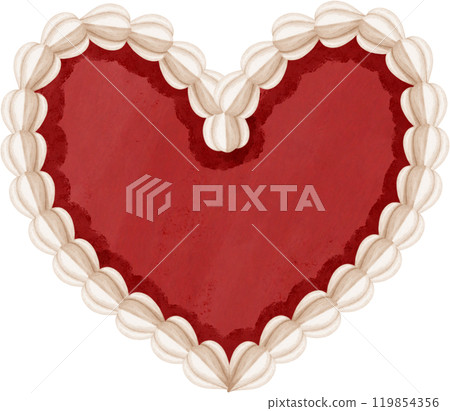 Coquette Heart shaped whipped cream Coquette Heart shaped whipped cream 119854356