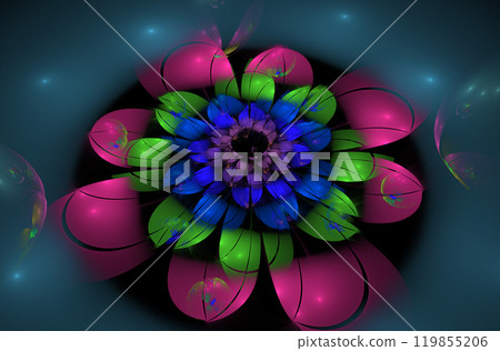 Abstract fractal 3d circle image Abstract fractal 3d circle image 119855206