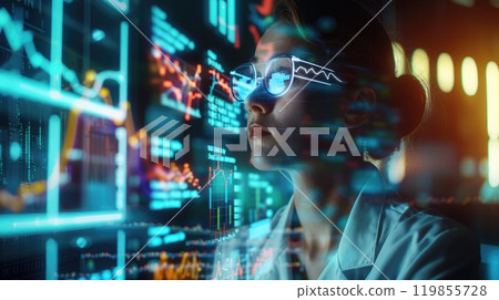 Future Financial Crisis, Business Professional Worried by Augmented Reality Bankruptcy Documents and Declining Graphs in Futuristic Office Setting Future Financial Crisis, Business Professional Worried by Augmented Reality Bankruptcy Documents and Declining Graphs in Futuristic Office Setting 119855728