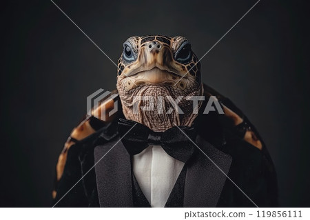Dapper Turtle in Tuxedo Jacket, humor and elegance Dapper Turtle in Tuxedo Jacket, humor and elegance 119856111