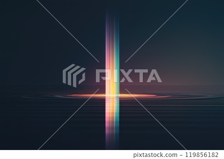 Vibrant Neon Rectangle with Colorful Gradients 119856182