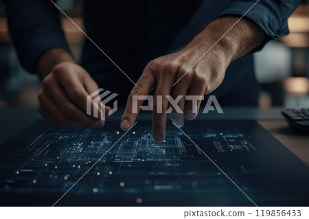 Futuristic Architectural Analysis with Interactive Display 119856433