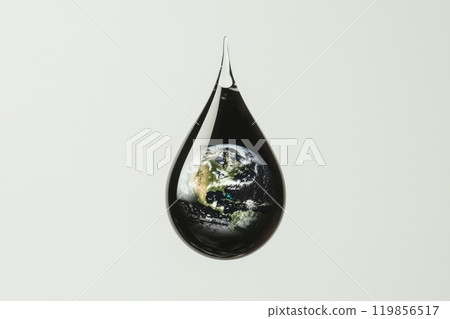 Single Large Water Droplet in Center of Image Single Large Water Droplet in Center of Image 119856517