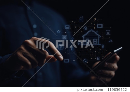 Conceptual Hand Using Smartphone for Digital Interaction Conceptual Hand Using Smartphone for Digital Interaction 119856522