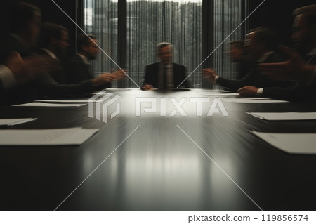 Blurred Hands in a Meeting Discussion Blurred Hands in a Meeting Discussion 119856574