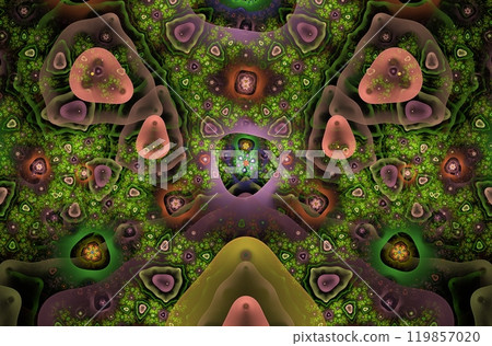 Abstract fractal image on the colorful background Abstract fractal image on the colorful background 119857020