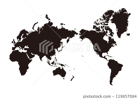 World Map_Black World Map_Black 119857084