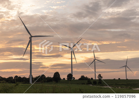 windmill, turbine, wind turbine 119857096