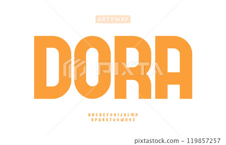 Modern high bold alphabet, geometric sans serif, trendy font for sleek logo, bold branding, friendly headlines, urban typographic style, minimalist design, clean statement typography. Vector typeset Modern high bold alphabet, geometric sans serif, trendy font for sleek logo, bold branding, friendly headlines, urban typographic style, minimalist design, clean statement typography. Vector typeset 119857257