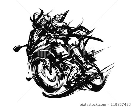 Bike and samurai 119857453