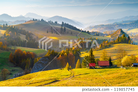 Mountain landscape in the Pieniny National Park at the foot of the Tatra Mountains Mountain landscape in the Pieniny National Park at the foot of the Tatra Mountains 119857745