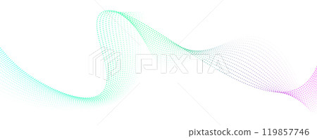 abstract flowing lines with a gradient color effect on a white background. Vector illustration 119857746