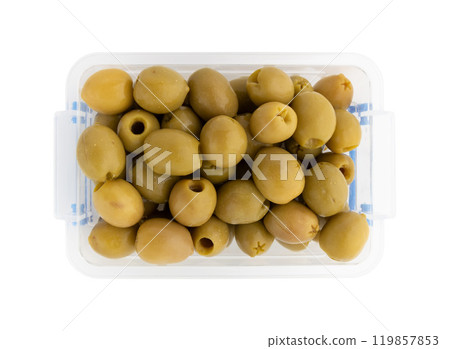 green olives isolated on white green olives isolated on white 119857853