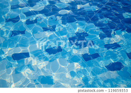 Patterns and ripples of swimming pool water surface 119859353