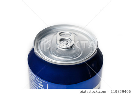 metallic can on white background 119859406