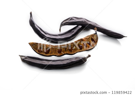 Isolate. Organic carob beans, a healthy alternative to cocoa. Isolate. Organic carob beans, a healthy alternative to cocoa. 119859422