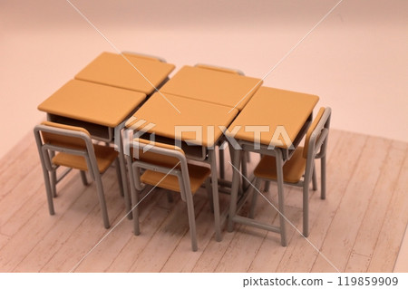 School desk and chair 119859909