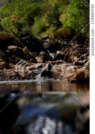 Scenic image of rocky river. Incredible nature landscape. Scenic image of rocky river. Incredible nature landscape. 119860590