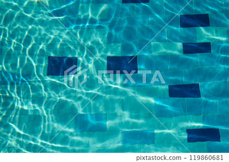 Overhead view of blue water surface abstract in a pool 119860681