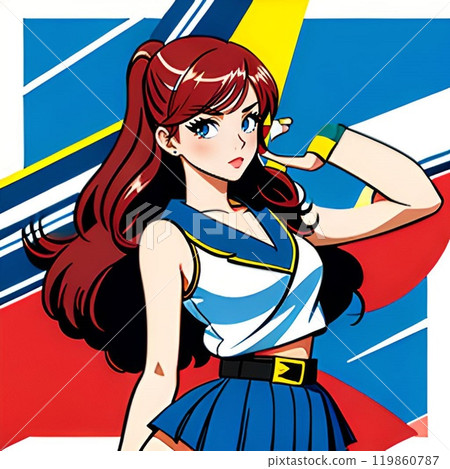 Anime-style girl Japanese gal Manga Japanese anime Fox dance [AI generated image] 119860787