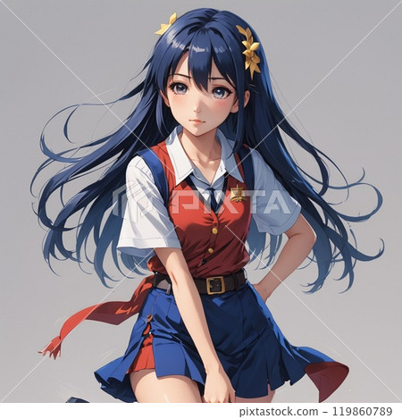 Anime-style girl Japanese gal Manga Japanese anime Fox dance [AI generated image] 119860789