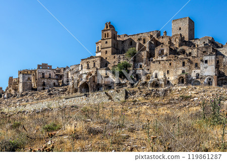 The abandoned village of Craco in Basilicata, Italy The abandoned village of Craco in Basilicata, Italy 119861287