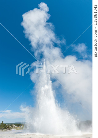 Geyser eruption in Yellowstone Geyser eruption in Yellowstone 119861342