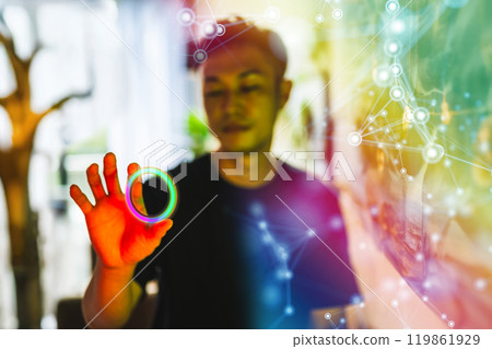 帶有全息圖的肖像 119861929