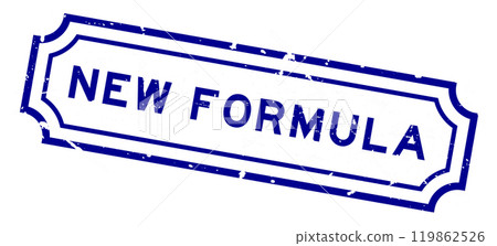 Grunge blue new formula word rubber seal stamp on white background Grunge blue new formula word rubber seal stamp on white background 119862526