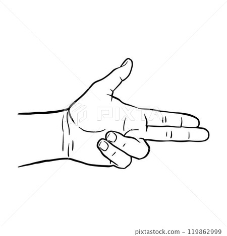 Pointing hand, hand as gun 119862999