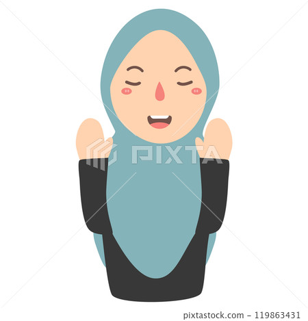 praying muslim woman 119863431