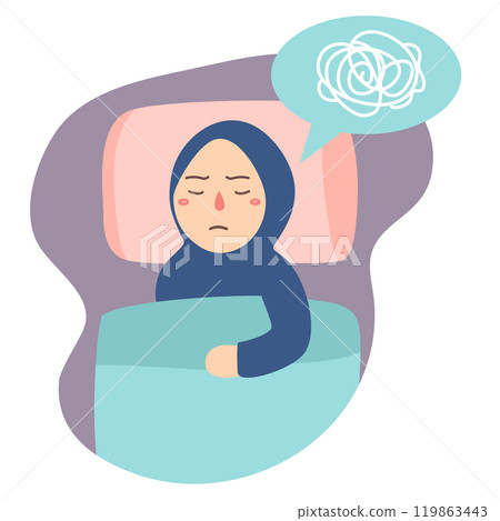 woman hijab sleeping 119863443
