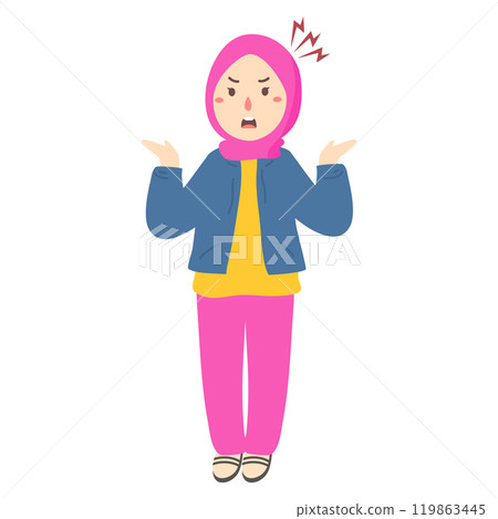 woman in hijab angry 119863445