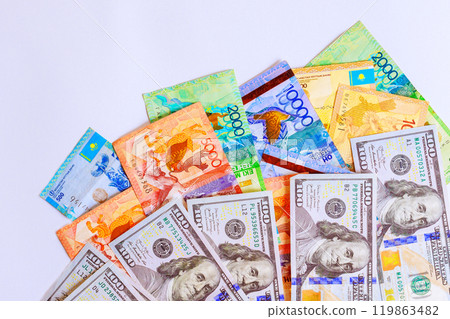 There are several denominations of Kazakhstan tenge an American dollars included in world international business finance 119863482