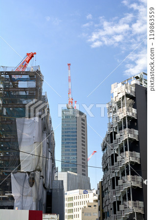 Yokohama, Yokohama Station Building under construction Yokohama, Yokohama Station Building under construction 119863559