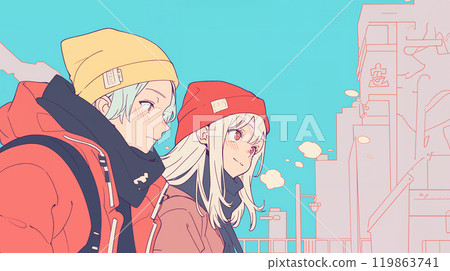 Stylish couple on a date 119863741