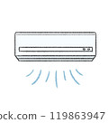 吹冷風的空調 119863947