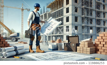 設計師和工人與 blueprint_1 設計師和工人與 blueprint_1 119866253