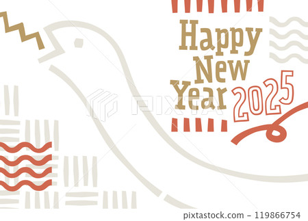 2025蛇年簡單手繪/手寫新年卡片 119866754