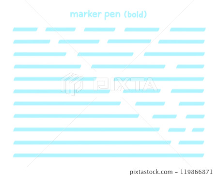 簡單手繪線條標記套裝（粗線/直線） 119866871